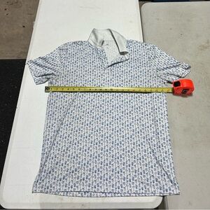 Grayson & Dunn Men’s Size Medium Cocktail Patterned Golf Polo Excellent Cond.